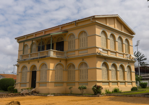 Benin, West Africa, Porto-Novo, old french colonial building