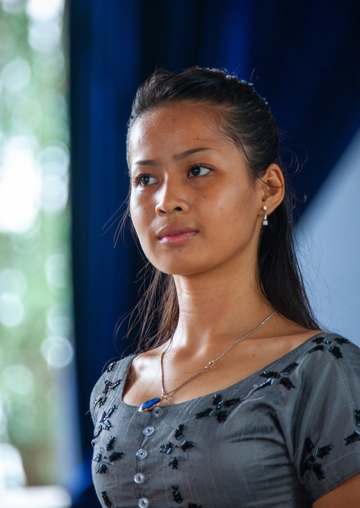 Cambodian dancer during a training session of the National ballet, Phnom Penh province, Phnom Penh, Cambodia