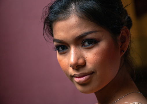 Cambodian dancer during a training session of the National ballet, Phnom Penh province, Phnom Penh, Cambodia