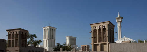 Wind Towers In Bastakiya Quarter, Dubai