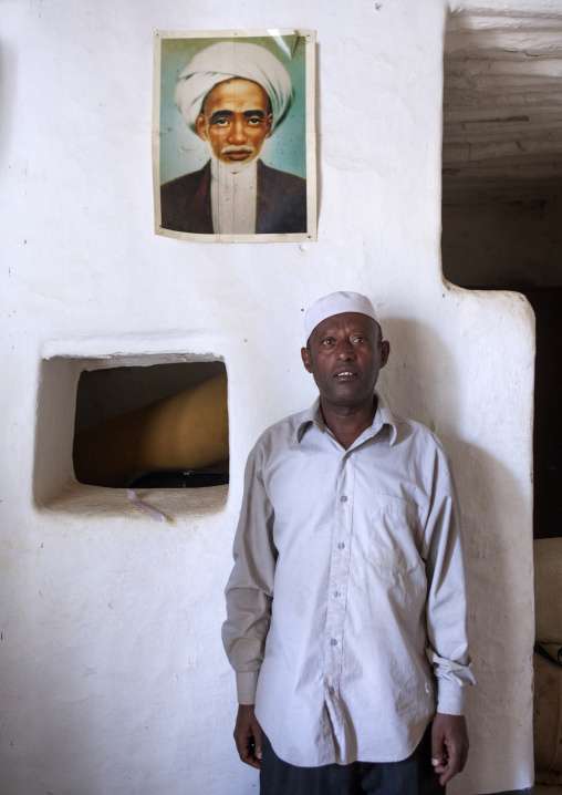 Portrait Of A Man In Emir Nur House In The Old Town Of Harar, Ethiopia