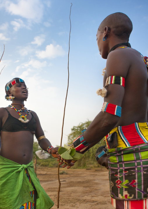 Bana Women Bull Jumper Family Getting Flogged By Great Whipper Bull Jumping Ceremony Ethiopia