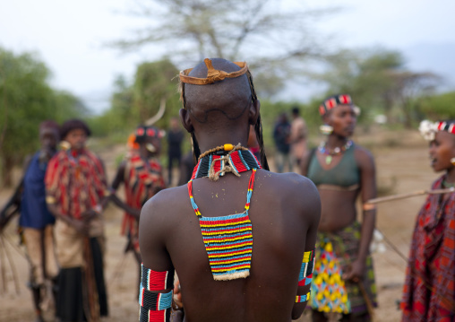 Great Banna Tribal  Whipper Back At Bull Jumping Ceremony Ethiopia