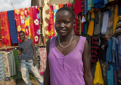 Westerned Mursi Woman At Jinka Market Omo Valley  Ethiopia