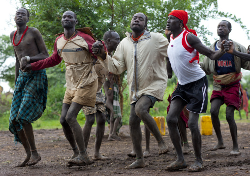 Bodi Man Dancing For Kael New Year Ceremony Omo Valley Ethiopia