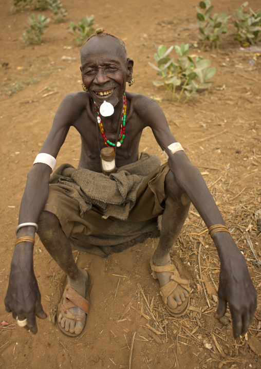 Senior Dassanech Man With Tricky Look And Original Clay Hairstyle Omorate Ethiopia