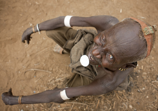 Senior Dassanech Man With Tricky Look And Original Clay Hairstyle Omorate Ethiopia