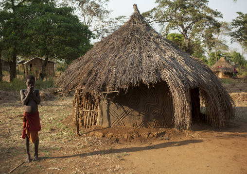 Anuak Traditional Hut In Abobo, The Former Anuak King Village, Gambela Region, Ethiopia