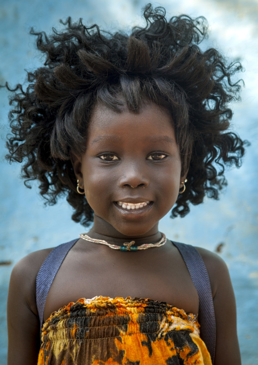 Ajulu, Anuak Tribe Gilr With A Wig, Gambela, Ethiopia