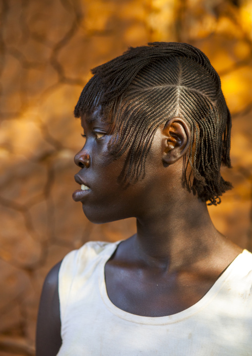 Miss Betelem, Majang Tribe Woman With Traditional Hairstyle, Kobown, Ethiopia