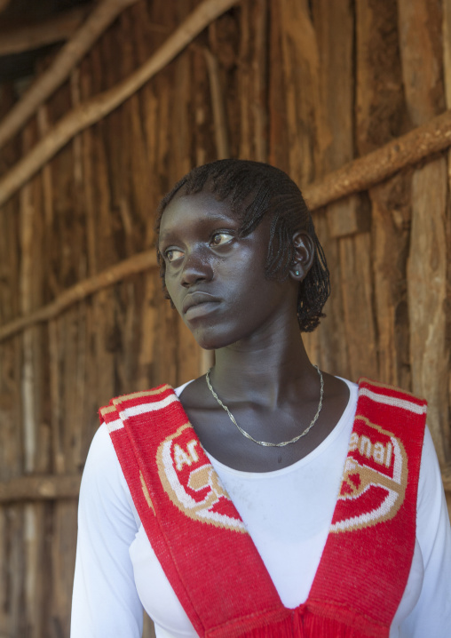 Majang Tribe Woman With Traditional Hairstyle, Kobown, Ethiopia