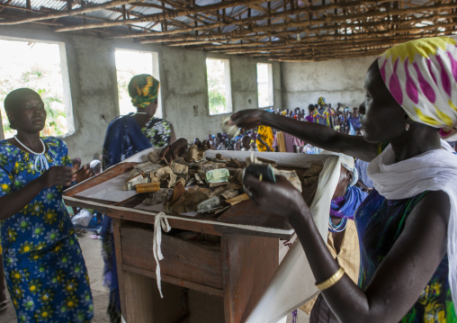 People Giving Money To Church Donations, Gambela, Ethiopia