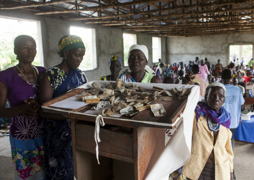 People Giving Money To Church Donations, Gambela, Ethiopia