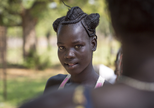 Anuak Tribe Woman With Nice Hairstyle, Gambela, Ethiopia