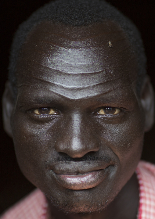 Mr Riang Wan, Nuer Tribe Man With Gaar Facial Markings, Gambela, Ethiopia