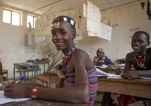 Hamer Tribe Kids In A School, Turmi, Omo Valley, Ethiopia