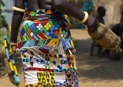 Woman From Anuak Tribe In Traditional Clothing, Gambela, Ethiopia