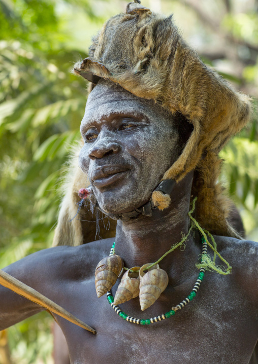 Mr Umot Abula From Anuak Tribe In Traditional Clothing, Gambela, Ethiopia