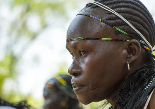 Woman From Anuak Tribe In Traditional Clothing, Gambela, Ethiopia