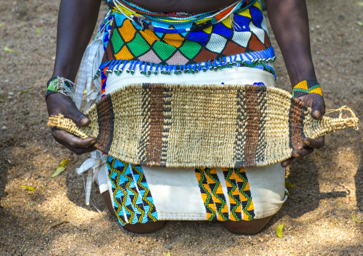 Woman From Anuak Tribe In Traditional Clothing, Gambela, Ethiopia