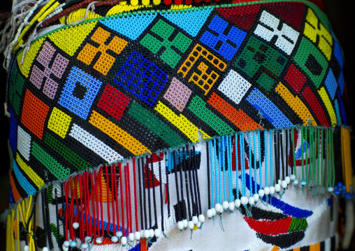 Woman Skirt From Anuak Tribe In Traditional Clothing, Gambela, Ethiopia