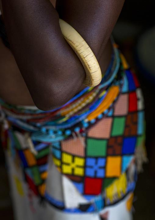 Woman From Anuak Tribe In Traditional Clothing, Gambela, Ethiopia