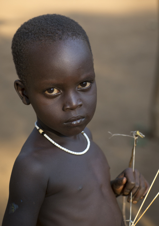 Anuak Child Boy In Abobo, The Former Anuak King Village, Gambela Region, Ethiopia