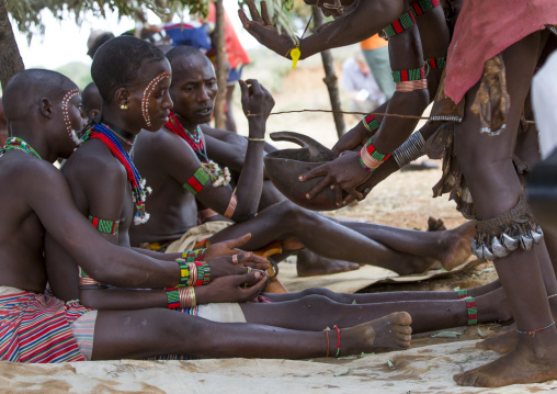 Bashada Tribe During A Bull Jumping Ceremony, Dimeka, Omo Valley, Ethiopia