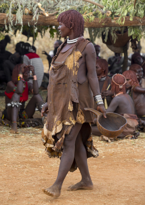 Bashada Tribe Woman During A Bull Jumping Ceremony, Dimeka, Omo Valley, Ethiopia