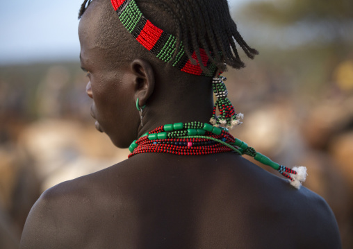 Bashada Tribe Warrior During A Bull Jumping Ceremony, Dimeka, Omo Valley, Ethiopia