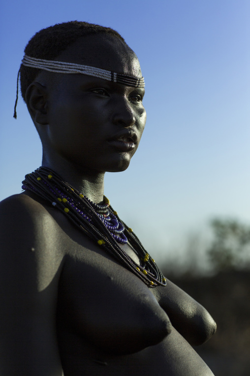 Pregnant Dassanech Tribe Woman, Omorate, Omo Valley, Ethiopia