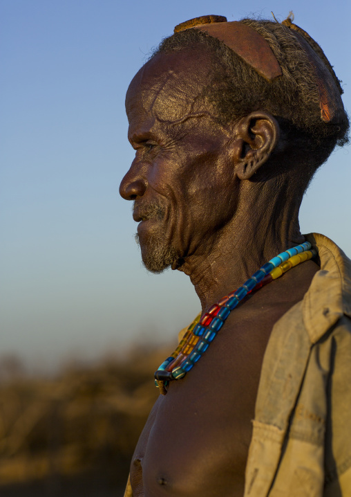 Dassanech Tribe Elder, Omorate, Omo Valley, Ethiopia