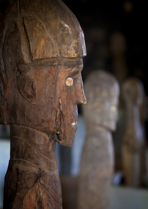 Famous Carved Wooden Effigies Of Waga Chiefs And Warriors, Konso, Ethiopia