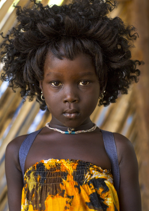 Ajulu, Anuak Tribe Gilr With A Wig, Gambela, Ethiopia