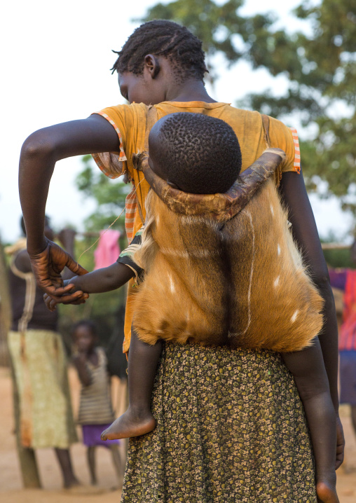 Majang Tribe Woman With Her Baby, Kobown, Ethiopia