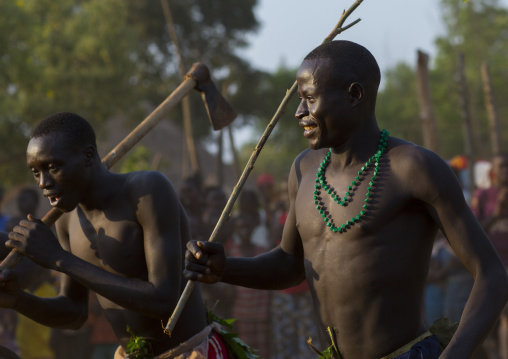 Majang Tribe Dancing For A Celebration, Kobown, Ethiopia