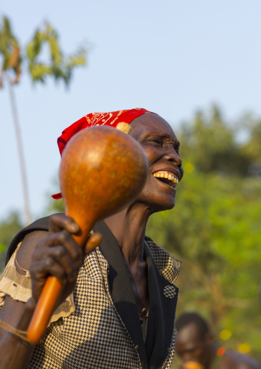 Majang Tribe Dancing For A Celebration, Kobown, Ethiopia