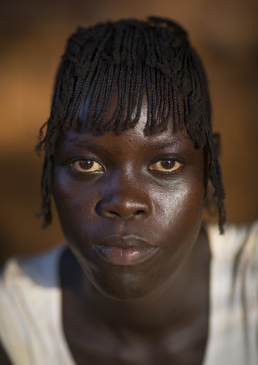 Miss Betelem, Majang Tribe Woman With Traditional Hairstyle, Kobown, Ethiopia