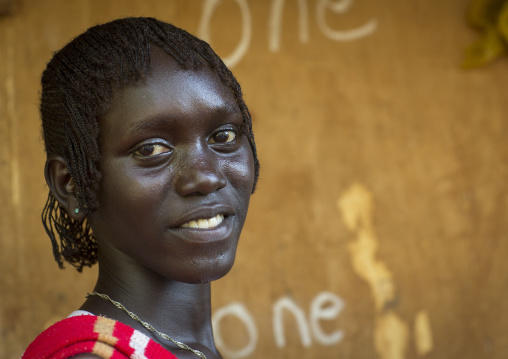 Majang Tribe Woman With Traditional Hairstyle, Kobown, Ethiopia