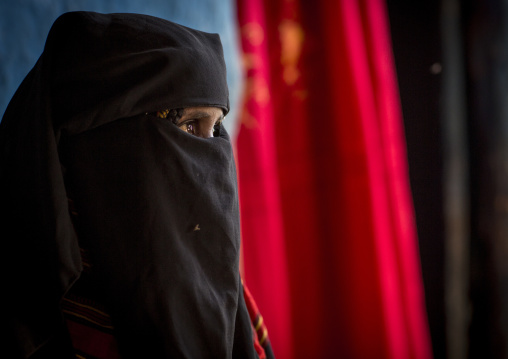 Afar Tribe Woman Covered With A Veil, Assaita, Afar Regional State, Ethiopia