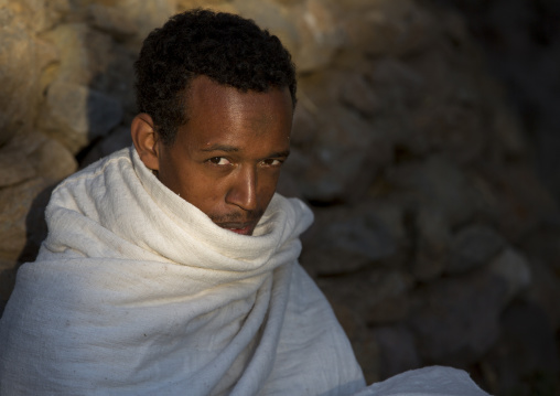 Pilgrim At Timkat Festival, Lalibela, Ethiopia