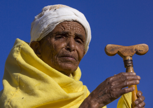 Ethiopian Orthodox Woman Celebrating The Timkat Epiphany Festival, Lalibela, Ethiopia