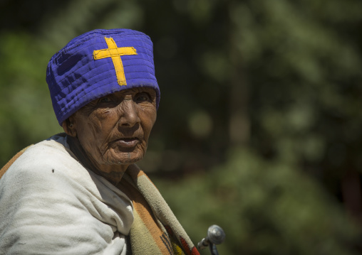 Ethiopian Orthodox Woman Celebrating The Timkat Epiphany Festival, Lalibela, Ethiopia