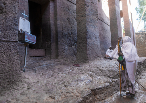 Pilgrim In Bethe Medhaniale Church, Lalibela, Ethiopia