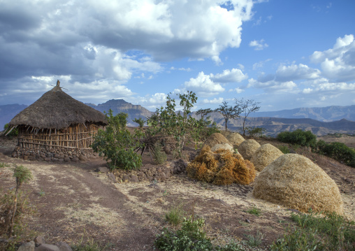 Traditional Houses In The Ethiopian Highlands, Lalibela, Ethiopia