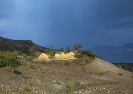 Traditional Houses In The Ethiopian Highlands, Lalibela, Ethiopia