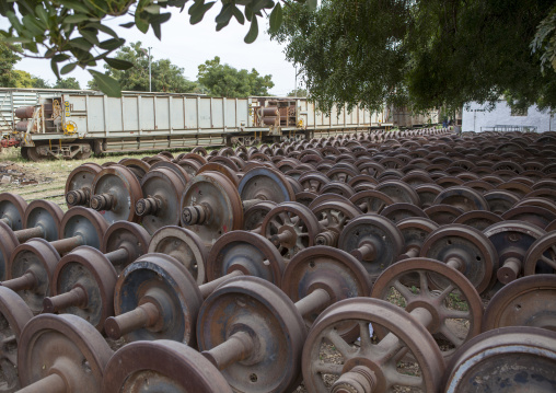 Train Axles At Dire Dawa Train Station, Ethiopia