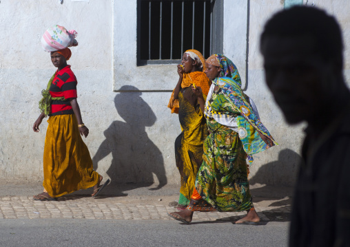 Women Walking In The Streets Of The Old Town, Harar, Ethiopia