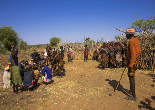 Mourning Ceremony In Hamer Tribe, Turmi, Omo Valley, Ethiopia