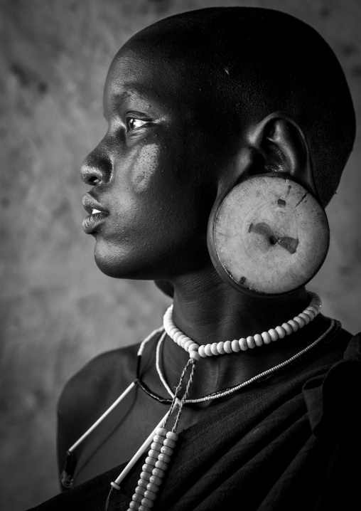 Mursi Tribe Beauty, Hail Wuha Village, Omo Valley, Ethiopia